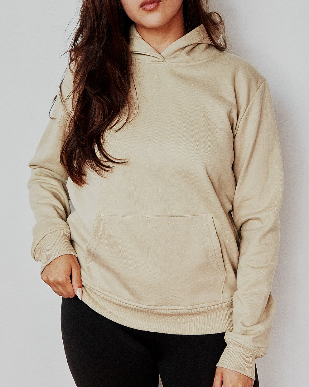 Buzo hoodie Beige