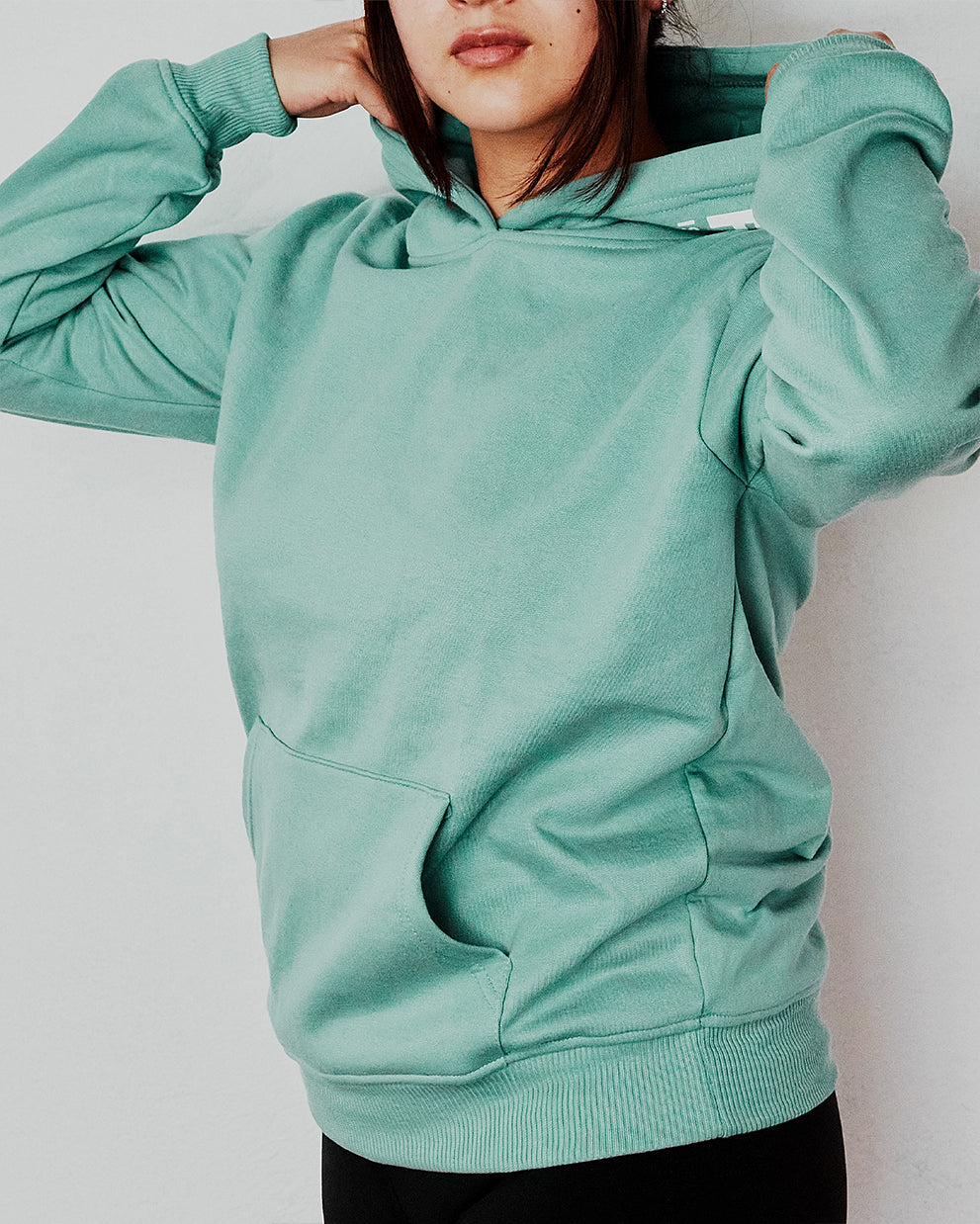 Buzo hoodie Celeste